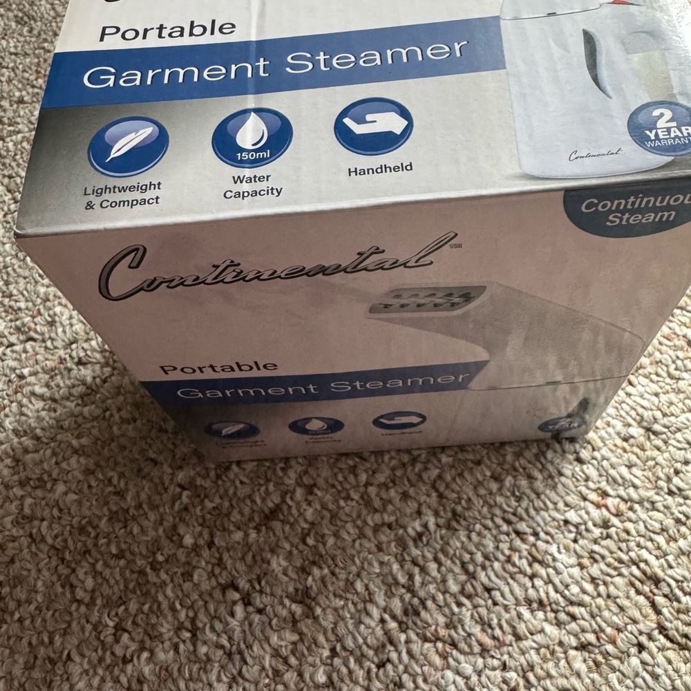 NEW Continental Compact Portable Handheld Garment Steamer Clothing Care 150ml - Picture 5 of 10